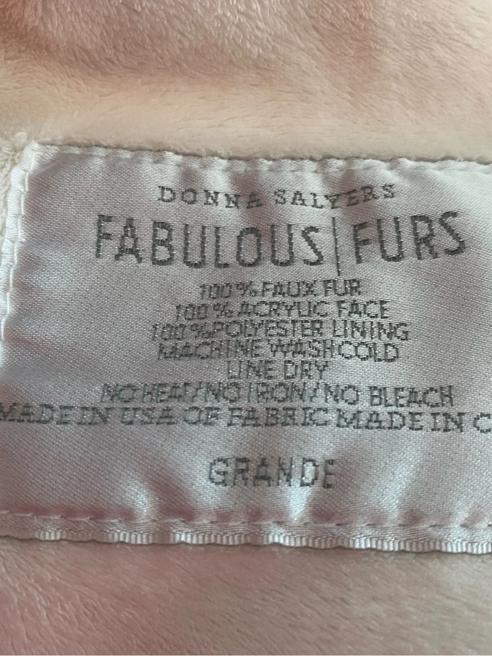 Fabulous Furs Cream Large Faux Fur Throw Blanket